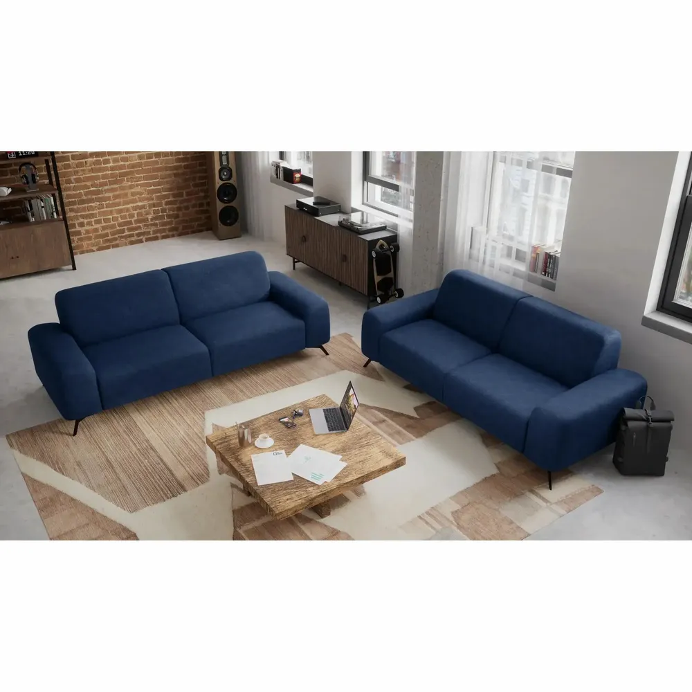 Sofas for hospitalities & contracts - 3-Seater Sofa SOHO - Deep Blue - CITY SOFA