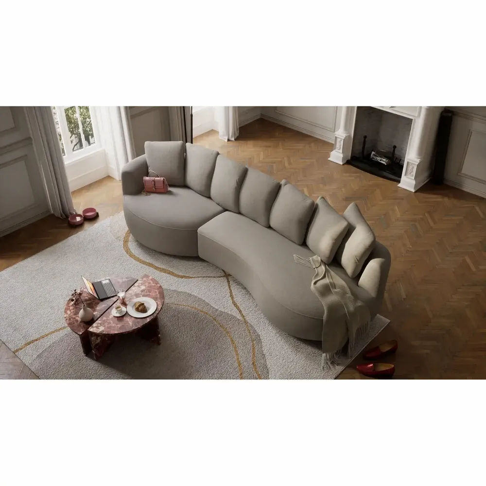 Sofas for hospitalities & contracts - 4-Seater Left Corner Sofa BELLEVILLE - Taupe - CITY SOFA