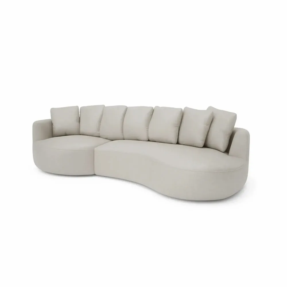 Sofas for hospitalities & contracts - 4-Seater Left Corner Sofa BELLEVILLE - Cream - CITY SOFA