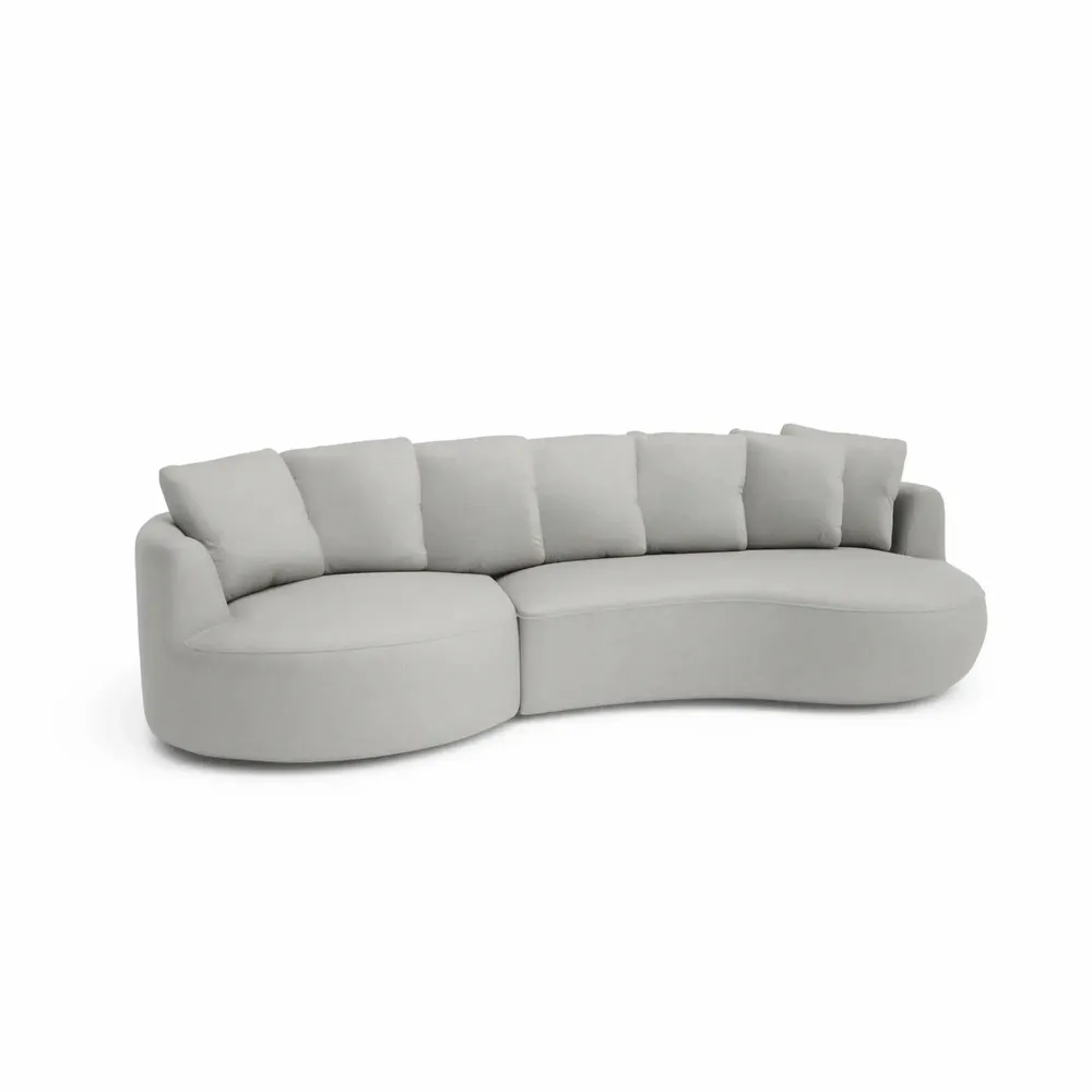 Sofas for hospitalities & contracts - 4-Seater Left Corner Sofa BELLEVILLE - Silver - CITY SOFA