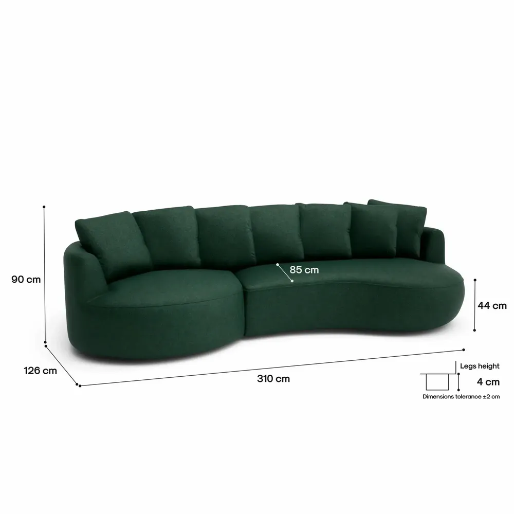 Sofas for hospitalities & contracts - 4-Seater Left Corner Sofa BELLEVILLE - Green - CITY SOFA