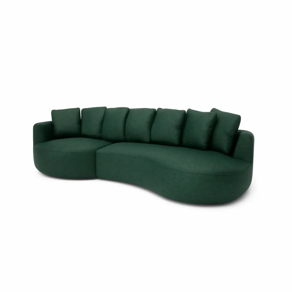 Sofas for hospitalities & contracts - 4-Seater Left Corner Sofa BELLEVILLE - Green - CITY SOFA
