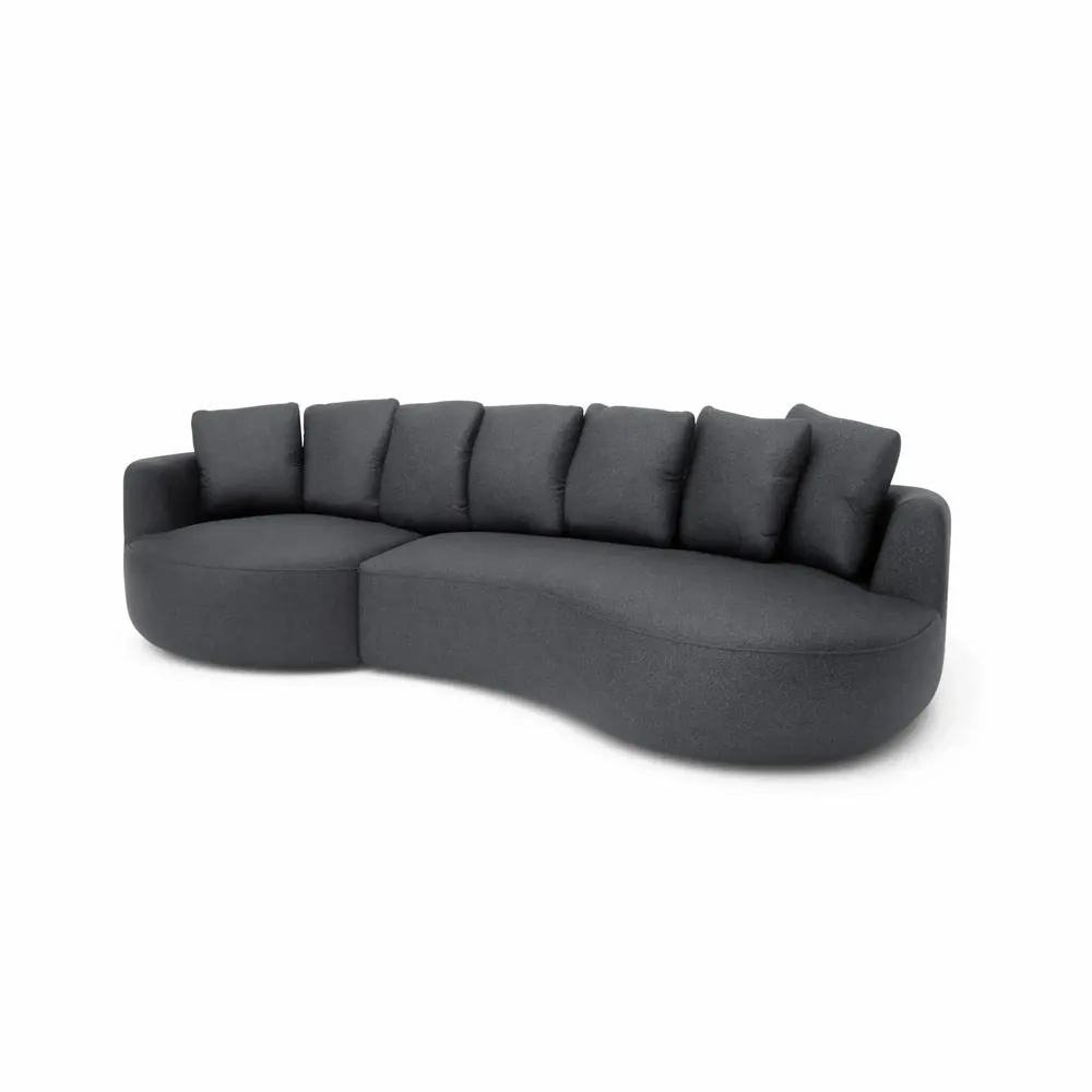 Sofas for hospitalities & contracts - 4-Seater Left Corner Sofa BELLEVILLE - Grey - CITY SOFA
