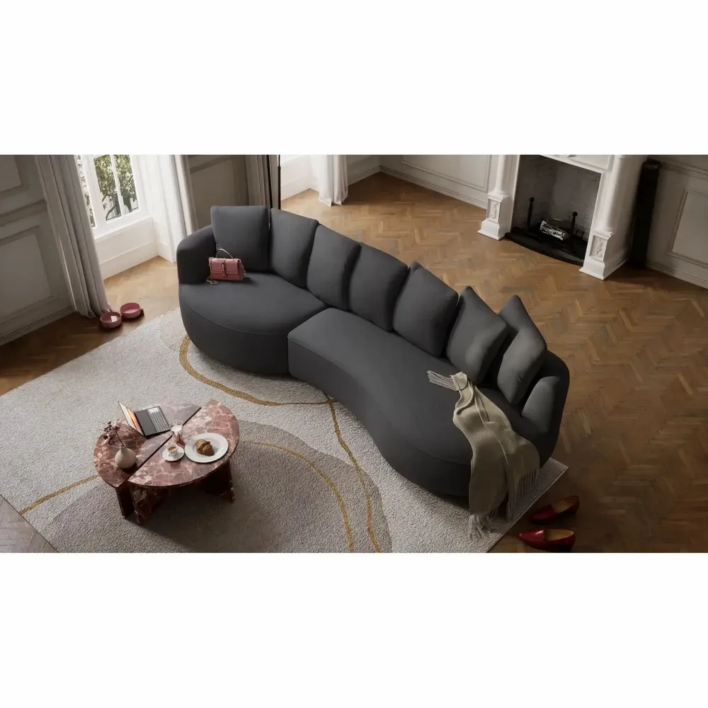 Sofas for hospitalities & contracts - 4-Seater Left Corner Sofa BELLEVILLE - Grey - CITY SOFA