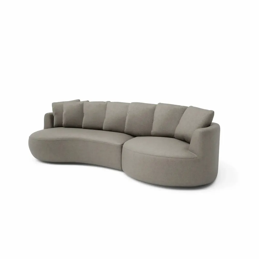 Canapés pour collectivités - Canapé d'angle à droite 4 places BELLEVILLE - Taupe - CITY SOFA