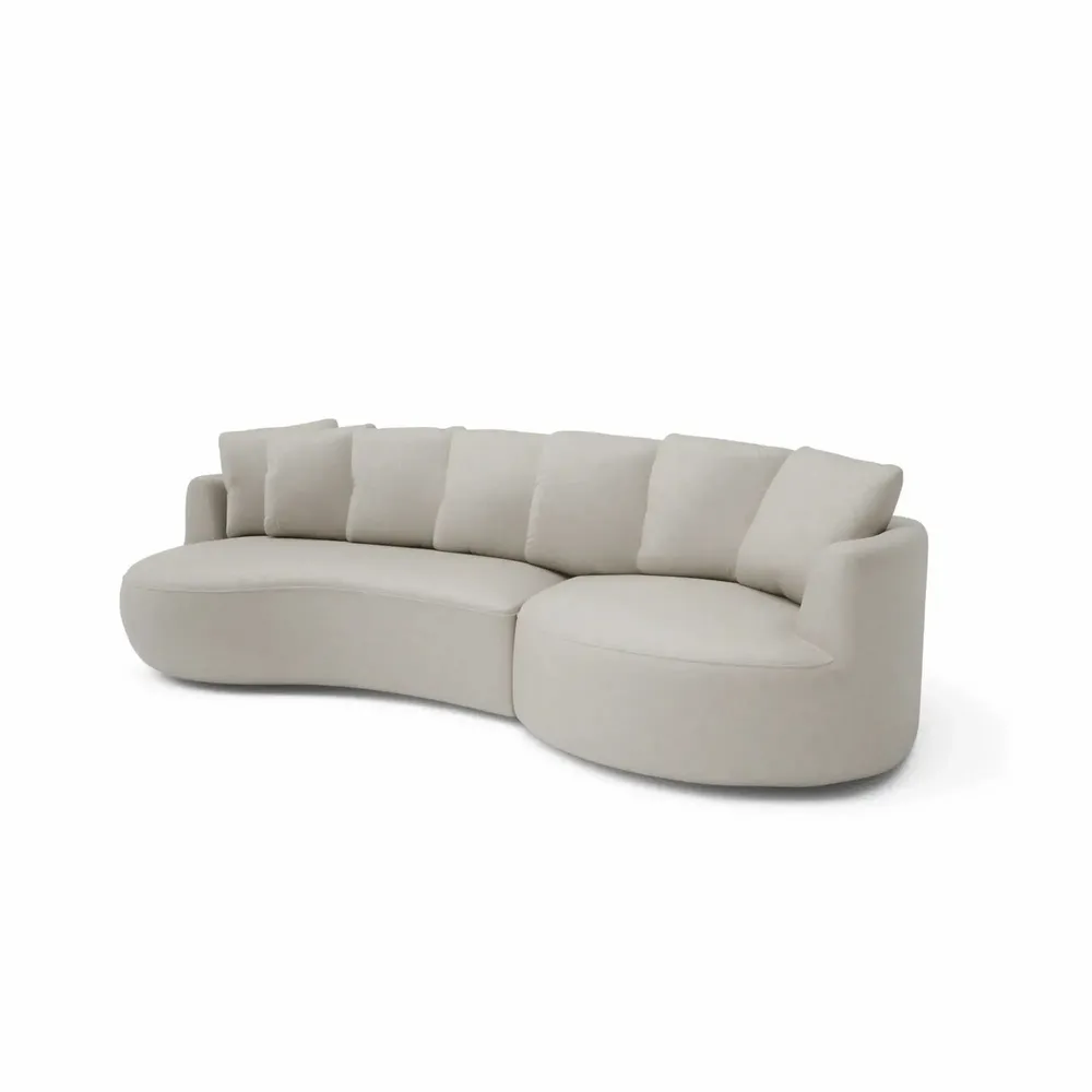 Sofas for hospitalities & contracts - 4-Seater Right Corner Sofa BELLEVILLE - Cream - CITY SOFA