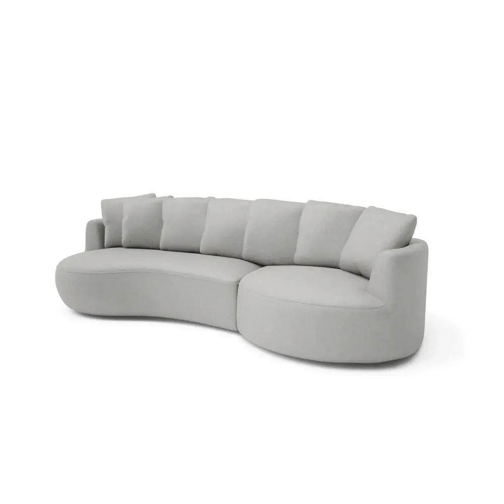 Sofas for hospitalities & contracts - 4-Seater Right Corner Sofa BELLEVILLE - Silver - CITY SOFA