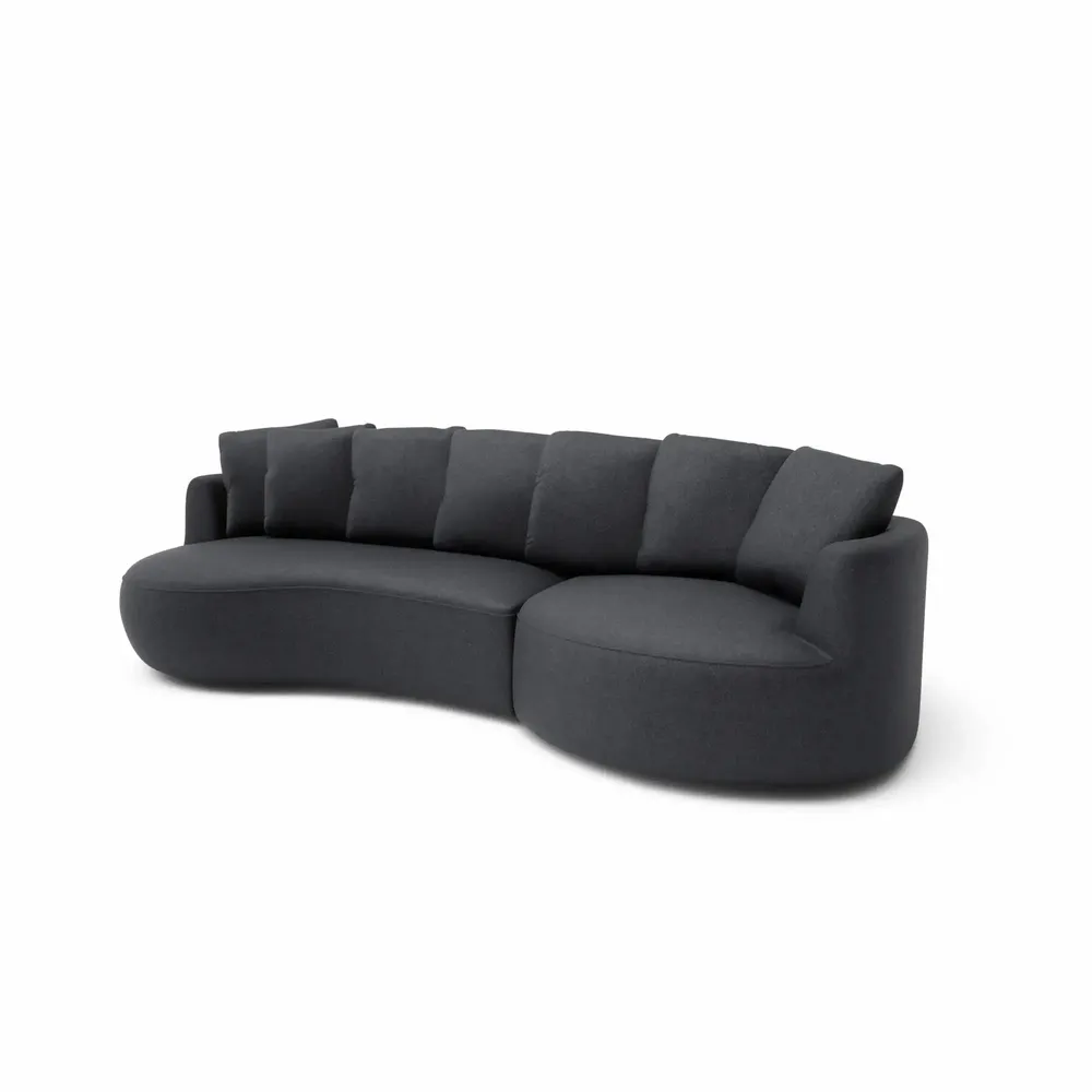 Canapés pour collectivités - Canapé d'angle à 4 places à droite BELLEVILLE - Gris - CITY SOFA