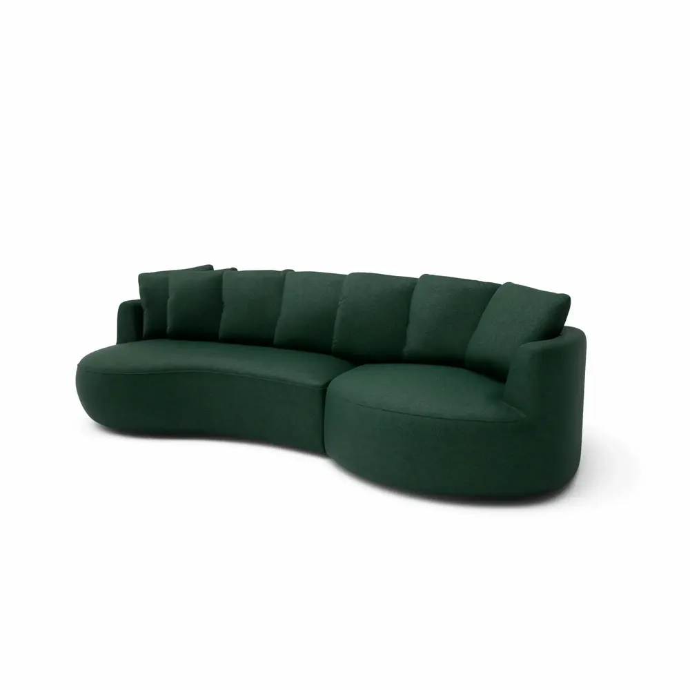 Sofas for hospitalities & contracts - 4-Seater Right Corner Sofa BELLEVILLE - Green - CITY SOFA