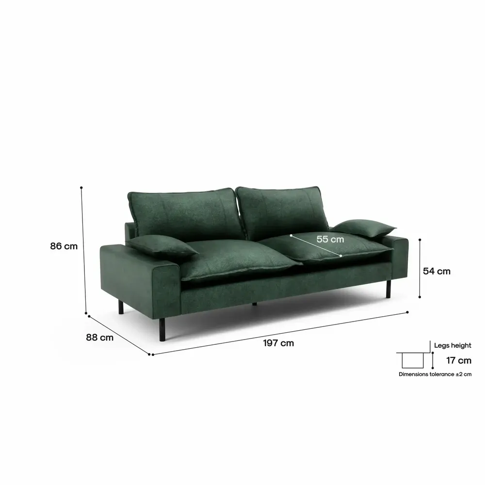 Sofas for hospitalities & contracts - 2-Seater Sofa AVENTINE - Green - CITY SOFA