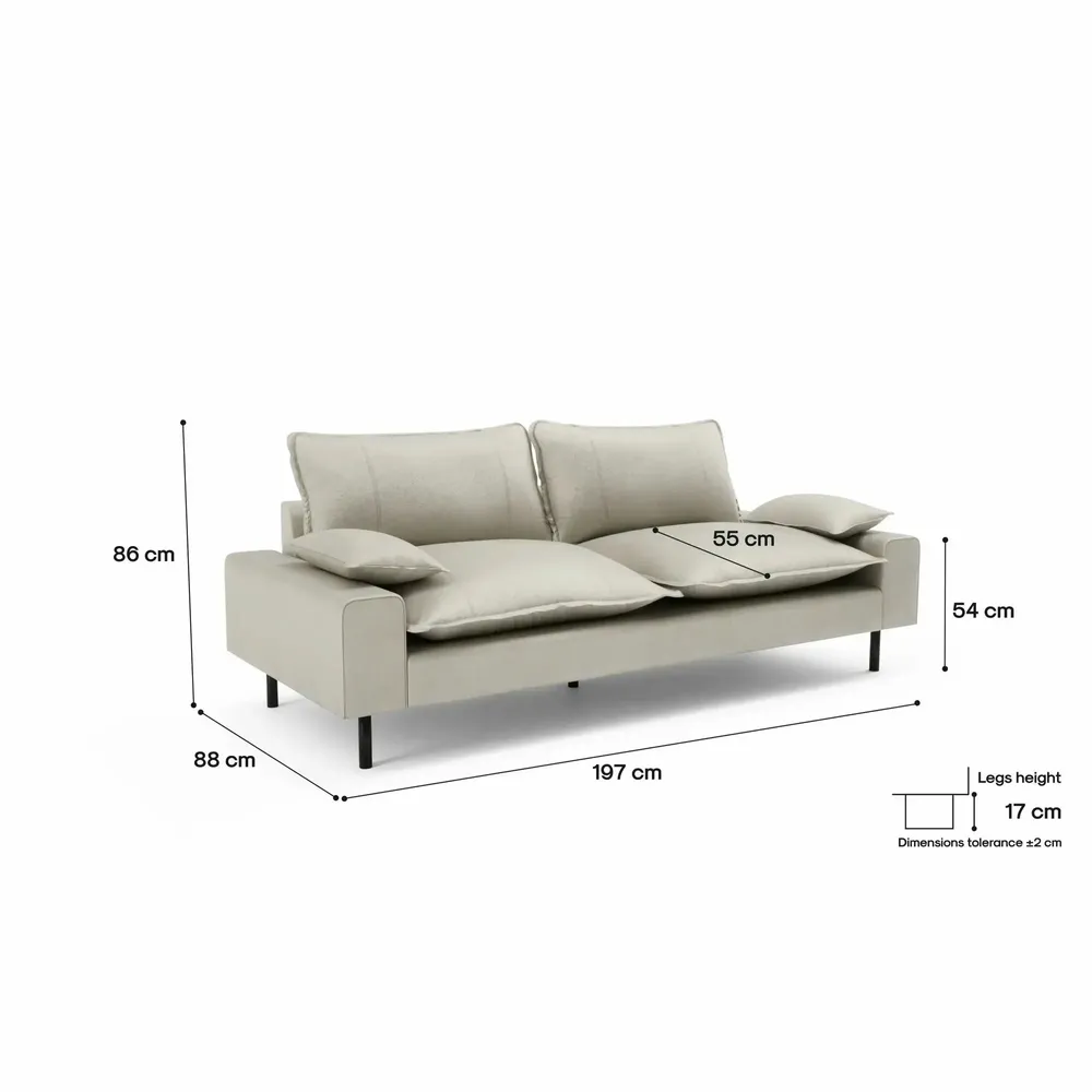 Sofas for hospitalities & contracts - 2-Seater Sofa AVENTINE - Cream - CITY SOFA