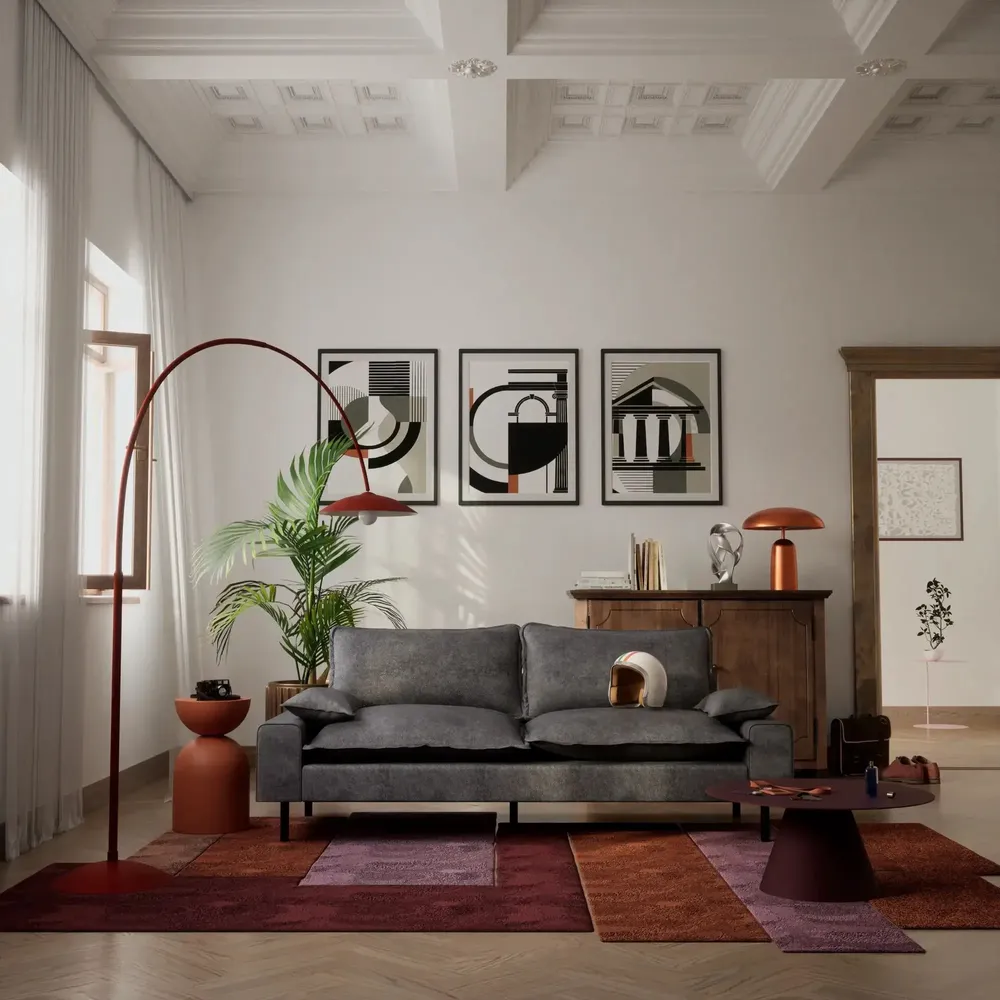 Sofas for hospitalities & contracts - 2-Seater Sofa AVENTINE - Graphite - CITY SOFA