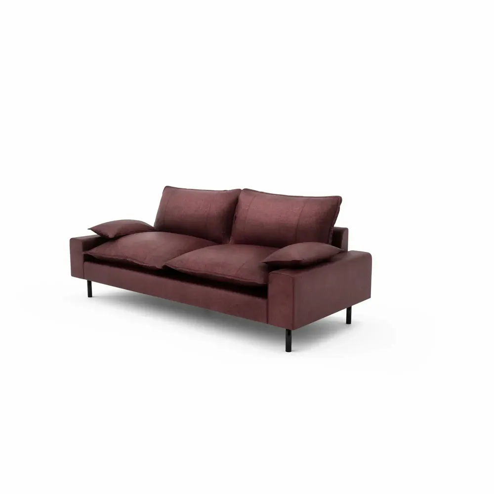 Sofas for hospitalities & contracts - 2-Seater Sofa AVENTINE - Burgundy - CITY SOFA