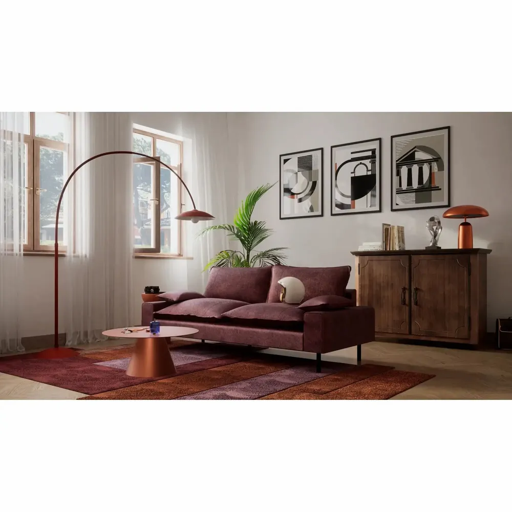 Sofas for hospitalities & contracts - 2-Seater Sofa AVENTINE - Burgundy - CITY SOFA