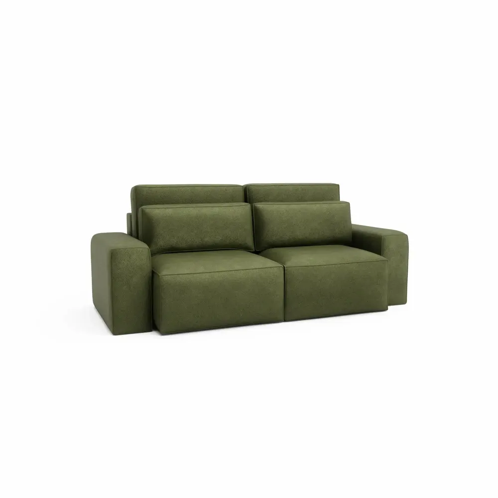 Canapés pour collectivités - Canapé-lit 3 places JORDAAN - Kaki - CITY SOFA