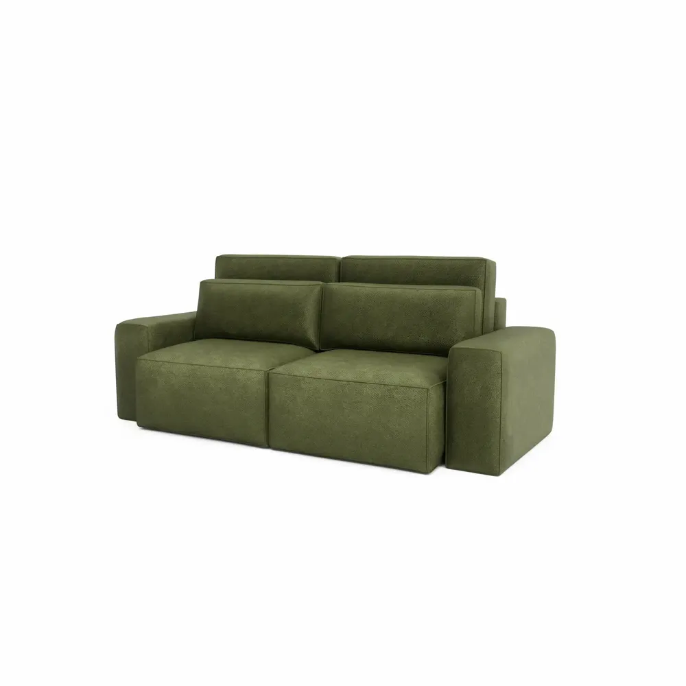 Canapés pour collectivités - Canapé-lit 3 places JORDAAN - Kaki - CITY SOFA