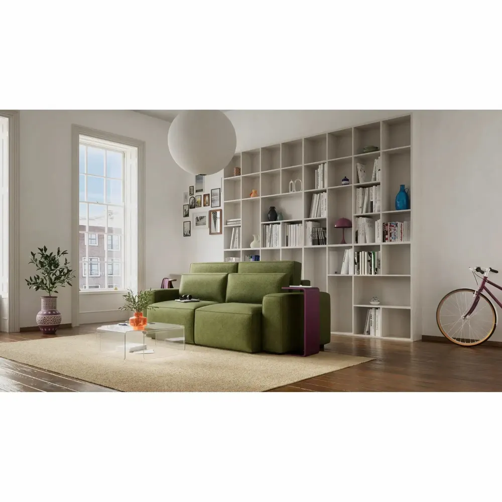 Canapés pour collectivités - Canapé-lit 3 places JORDAAN - Kaki - CITY SOFA