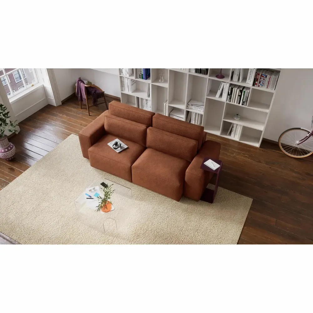 Sofas for hospitalities & contracts - 3-Seater Sofa Bed JORDAAN - Brick - CITY SOFA