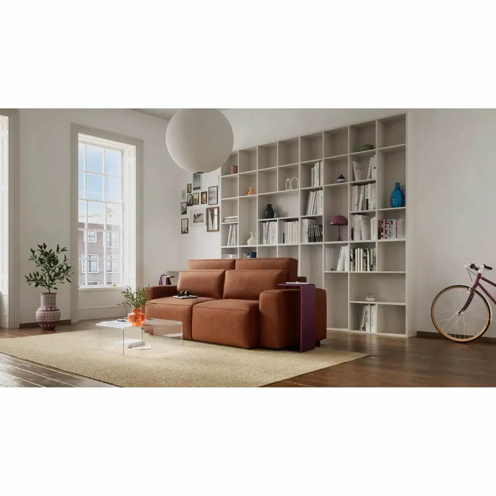 Sofas for hospitalities & contracts - 3-Seater Sofa Bed JORDAAN - Brick - CITY SOFA