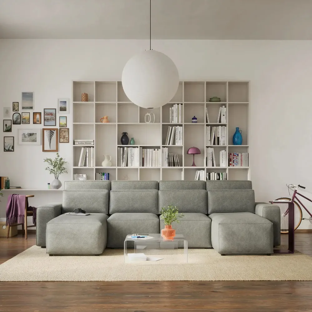 Sofas for hospitalities & contracts - Corner Sofa Bed JORDAAN - U shape - Ash - CITY SOFA