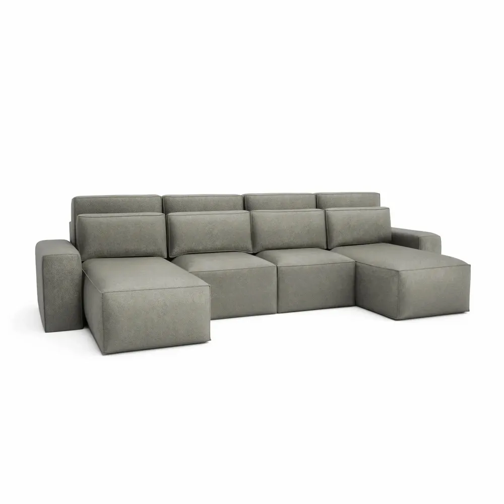 Sofas for hospitalities & contracts - Corner Sofa Bed JORDAAN - U shape - Ash - CITY SOFA