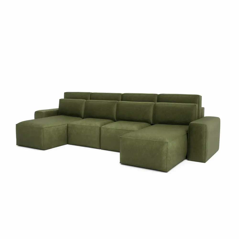 Sofas for hospitalities & contracts - Corner Sofa Bed JORDAAN - U shape - Khaki - CITY SOFA