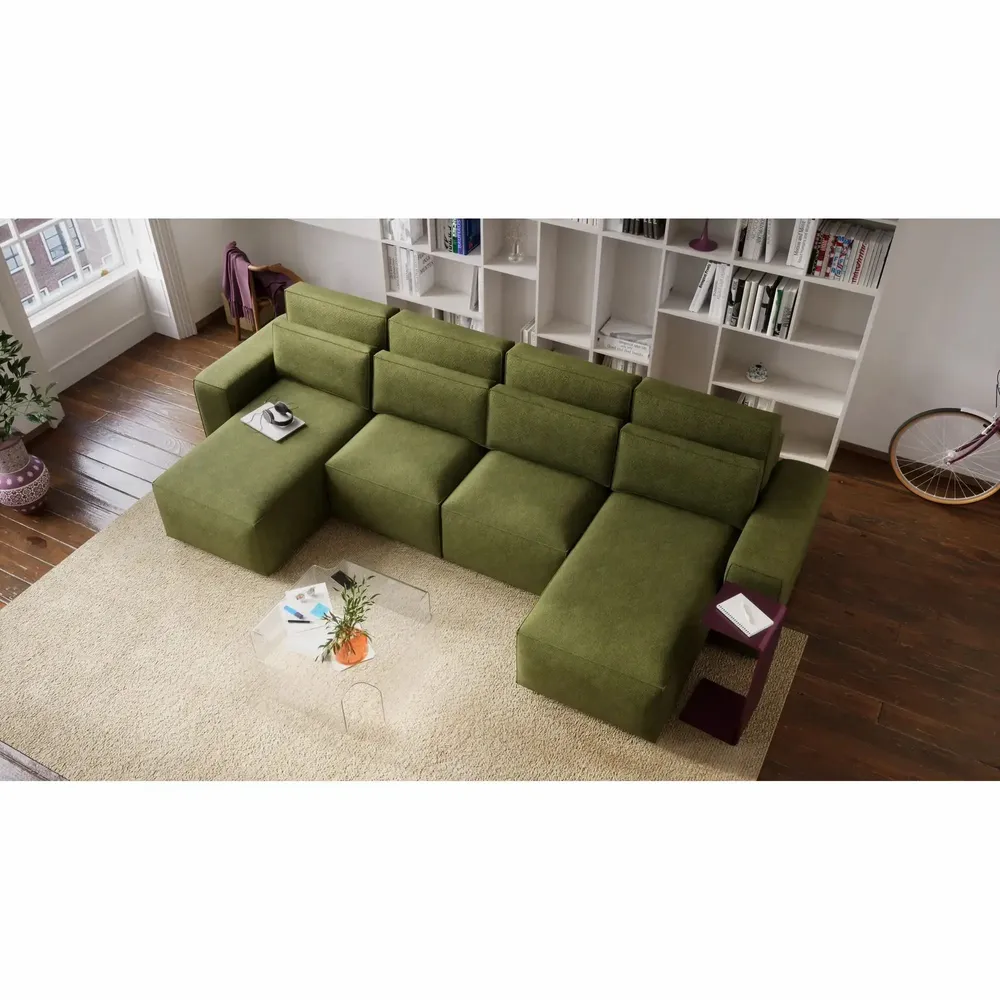 Sofas for hospitalities & contracts - Corner Sofa Bed JORDAAN - U shape - Khaki - CITY SOFA