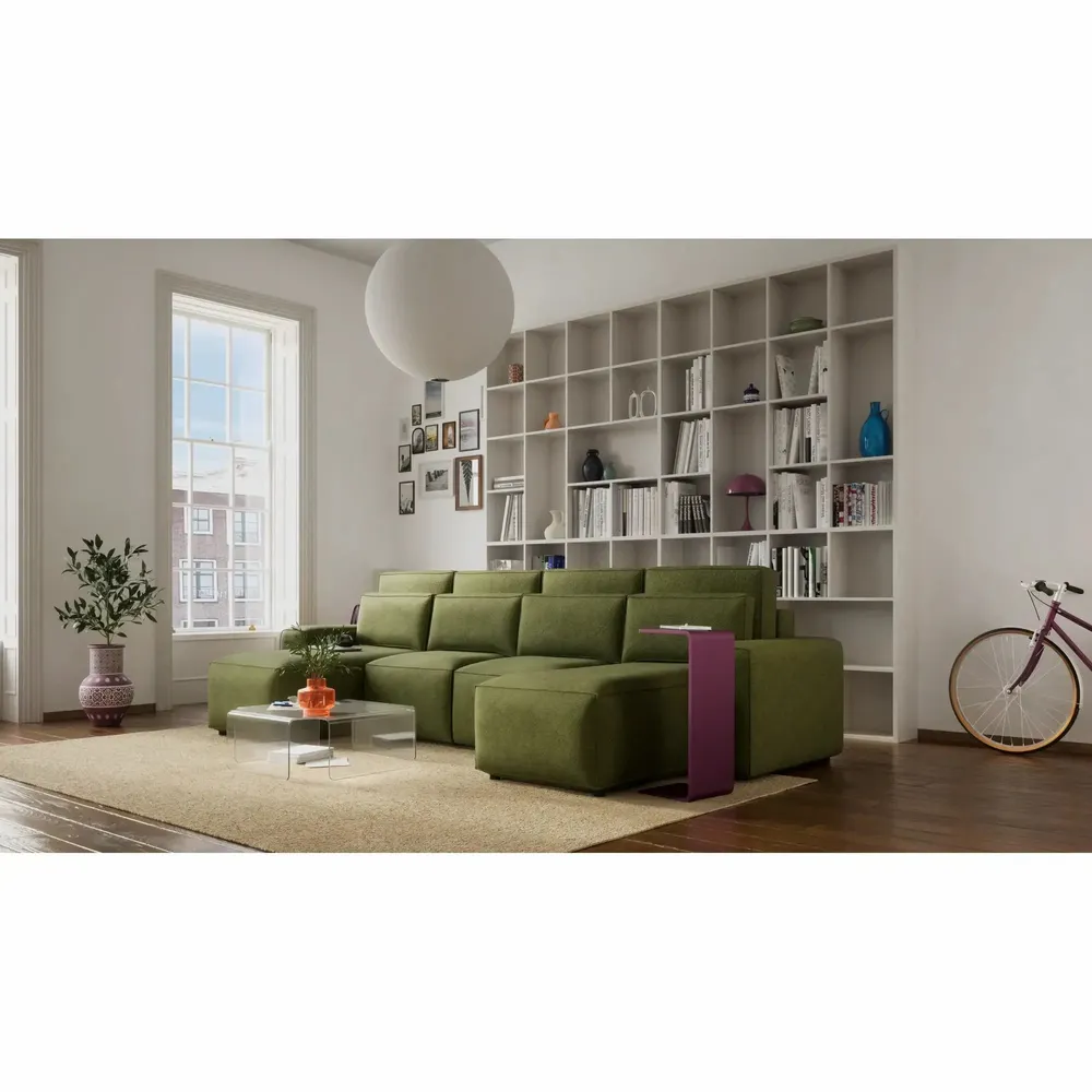 Sofas for hospitalities & contracts - Corner Sofa Bed JORDAAN - U shape - Khaki - CITY SOFA