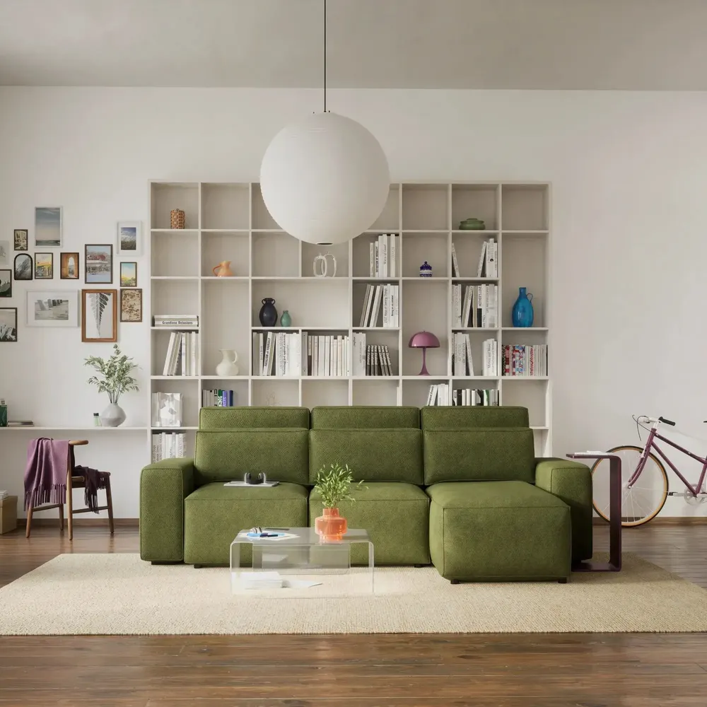 Sofas for hospitalities & contracts - Universal Corner Sofa Bed JORDAAN - Khaki - CITY SOFA