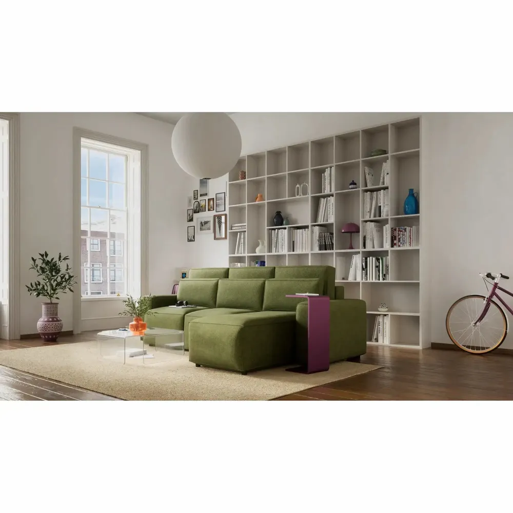 Sofas for hospitalities & contracts - Universal Corner Sofa Bed JORDAAN - Khaki - CITY SOFA