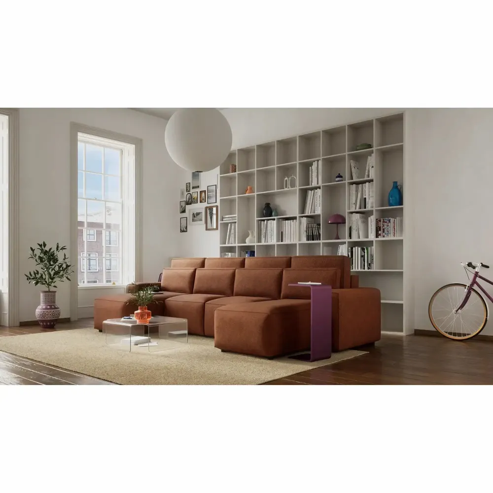 Sofas for hospitalities & contracts - Corner Sofa Bed JORDAAN - U shape - Brick - CITY SOFA