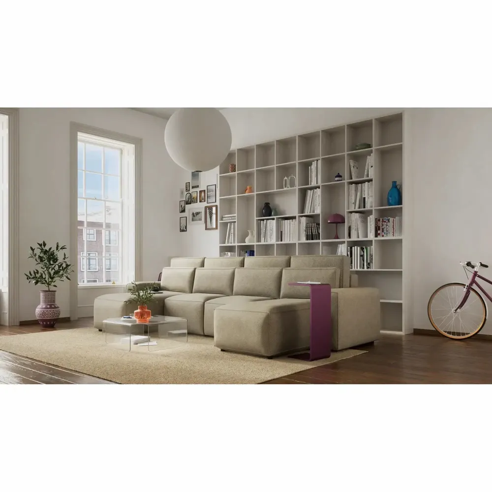 Sofas for hospitalities & contracts - Corner Sofa Bed JORDAAN - U shape - Cream - CITY SOFA
