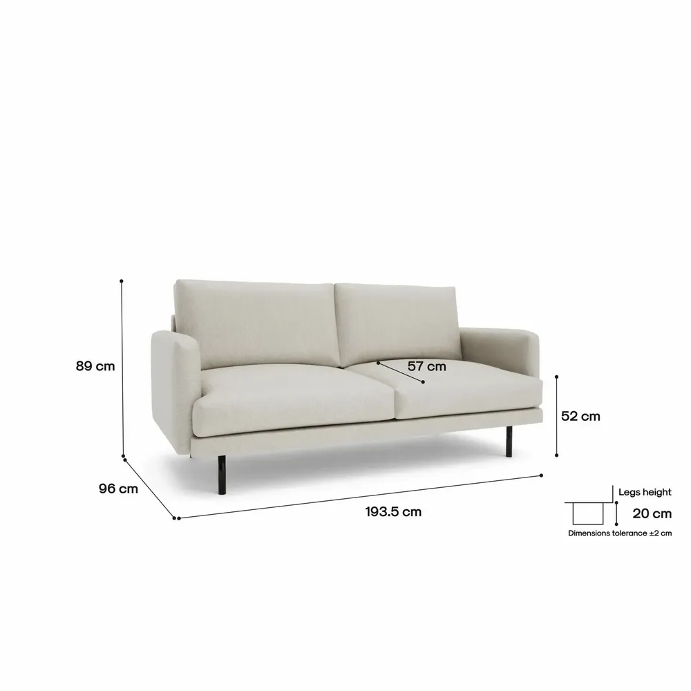 Sofas for hospitalities & contracts - 3-Seater Sofa BRERA - Beige - CITY SOFA