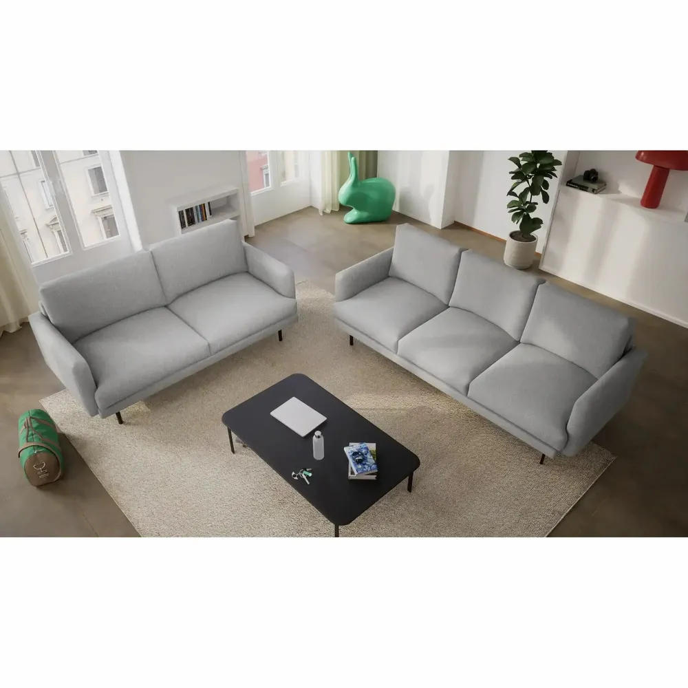 Canapés pour collectivités - Canapé 3 places BRERA - Gris - CITY SOFA