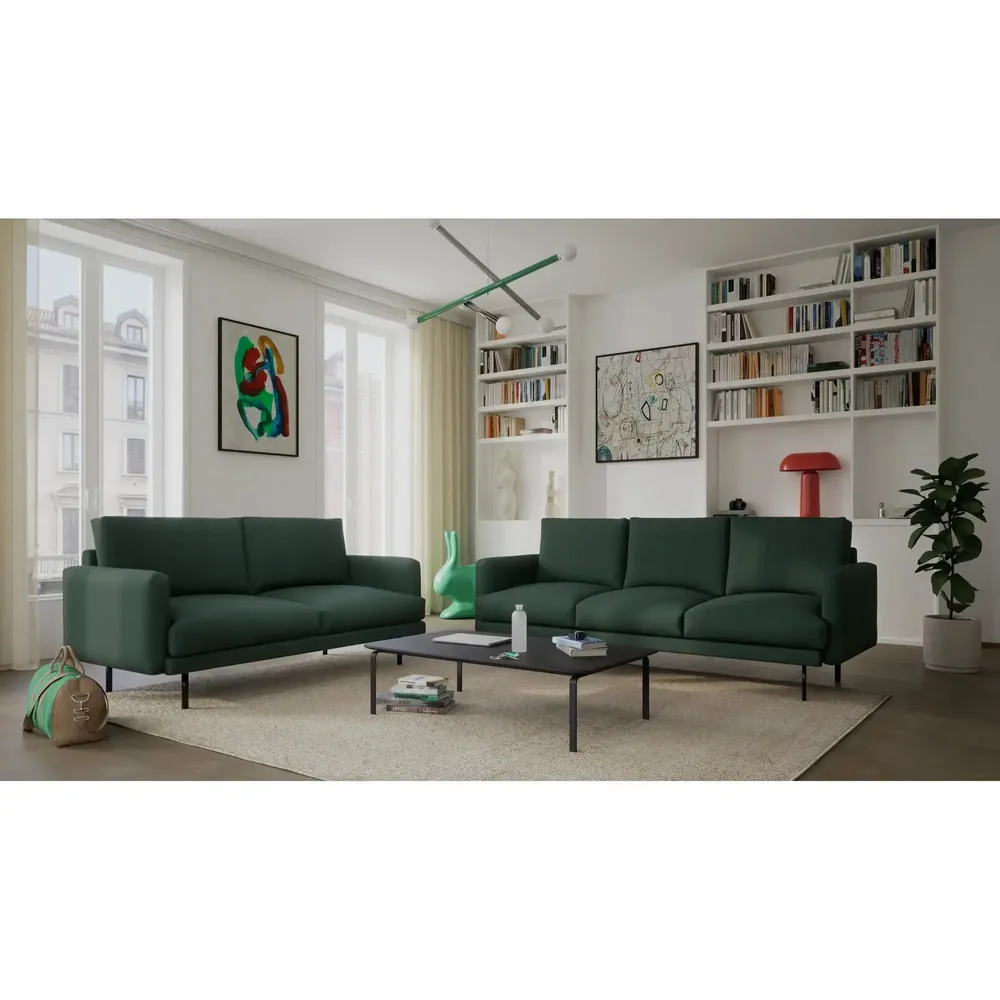 Canapés pour collectivités - Canapé 3 places BRERA - Vert - CITY SOFA