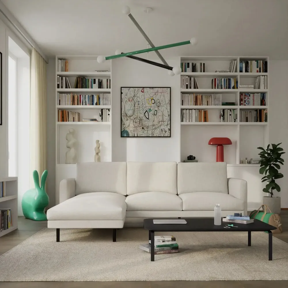Sofas for hospitalities & contracts - 4-Seater Left Corner Sofa BRERA - Beige - CITY SOFA