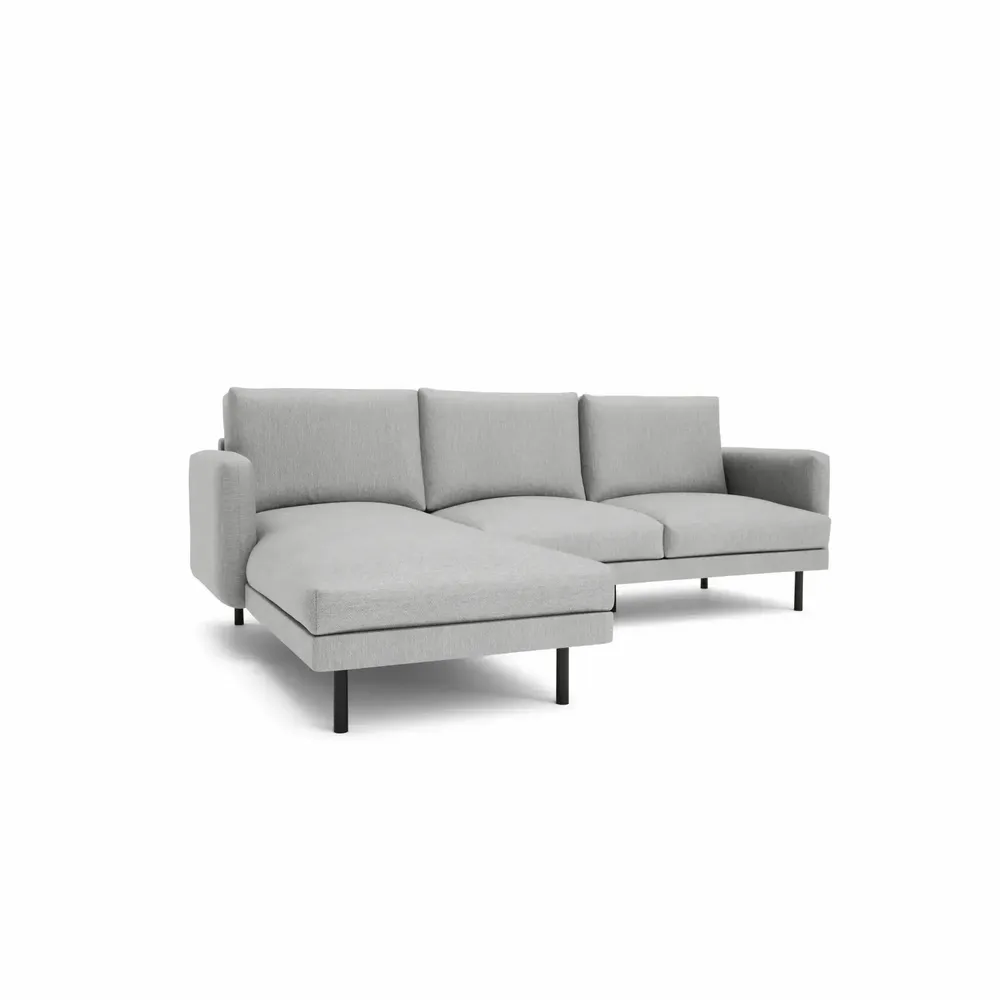 Sofas for hospitalities & contracts - 4-Seater Left Corner Sofa BRERA - Grey - CITY SOFA