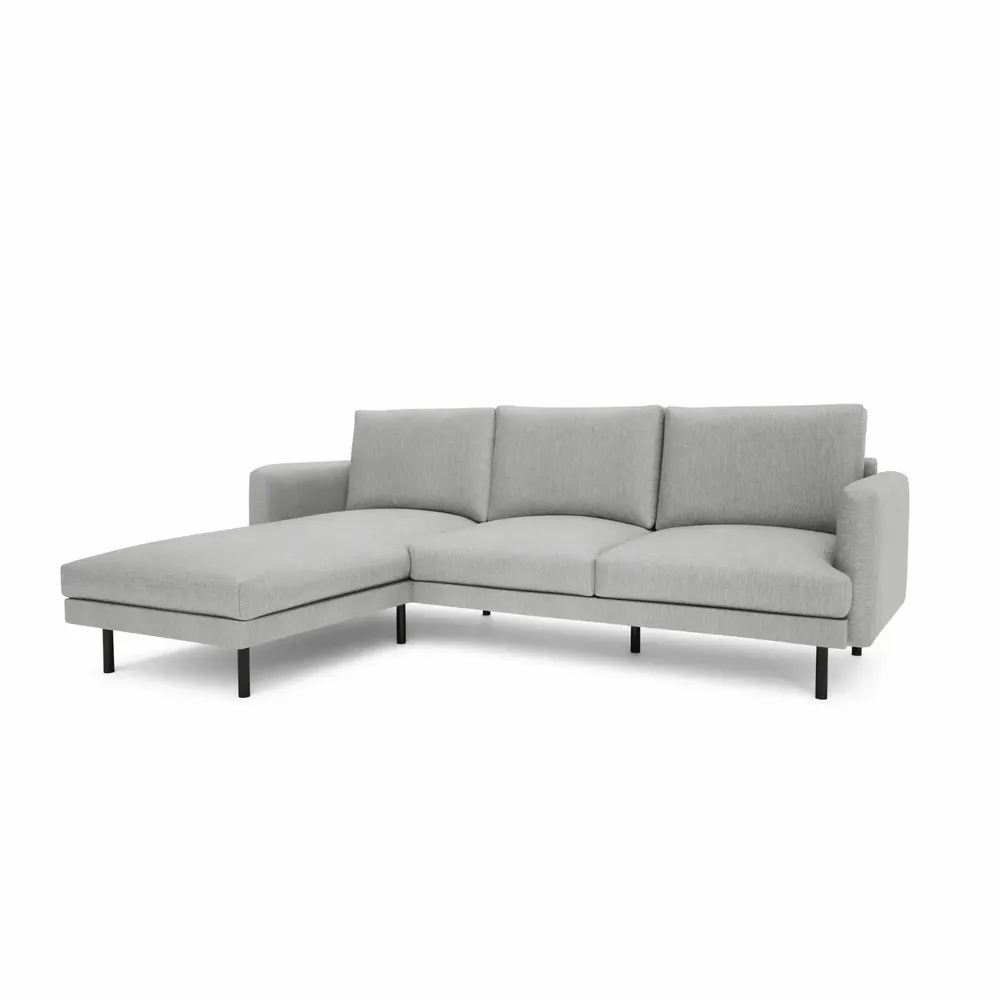 Sofas for hospitalities & contracts - 4-Seater Left Corner Sofa BRERA - Grey - CITY SOFA