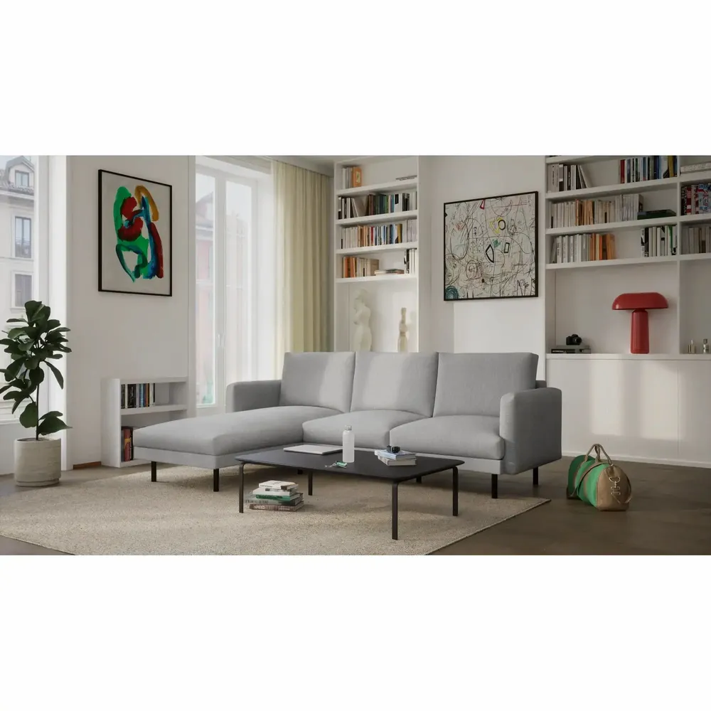 Sofas for hospitalities & contracts - 4-Seater Left Corner Sofa BRERA - Grey - CITY SOFA