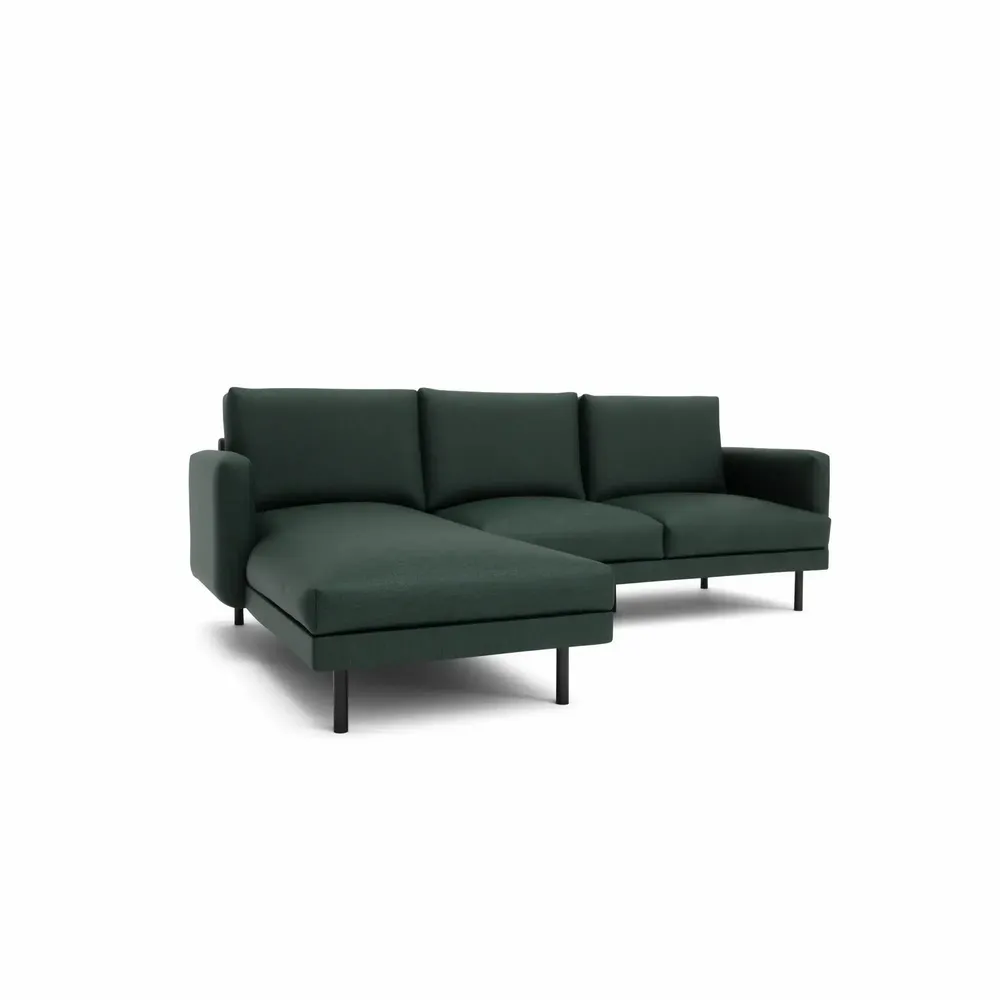Canapés pour collectivités - Canapé d'angle gauche 4 places BRERA - Vert - CITY SOFA