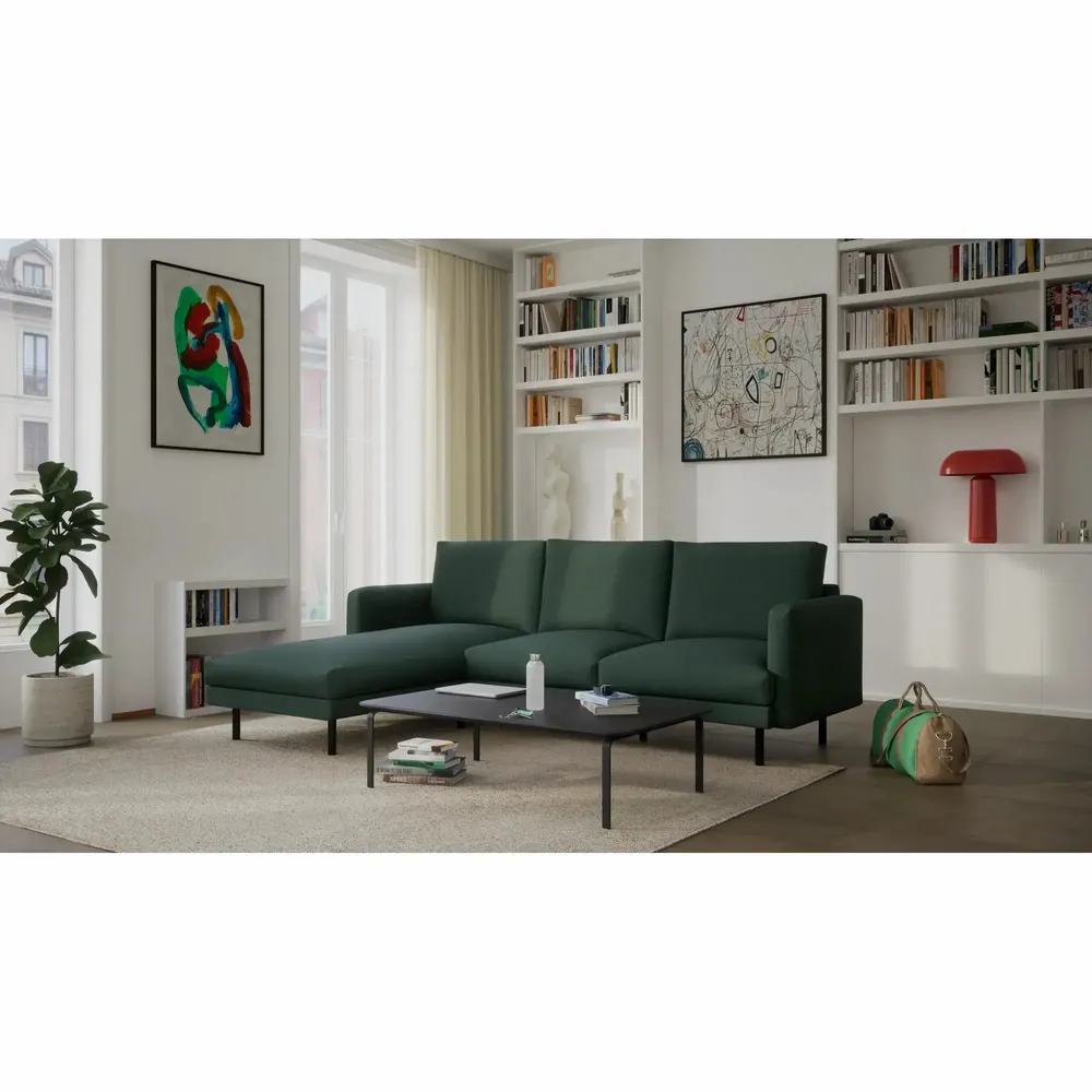 Canapés pour collectivités - Canapé d'angle gauche 4 places BRERA - Vert - CITY SOFA