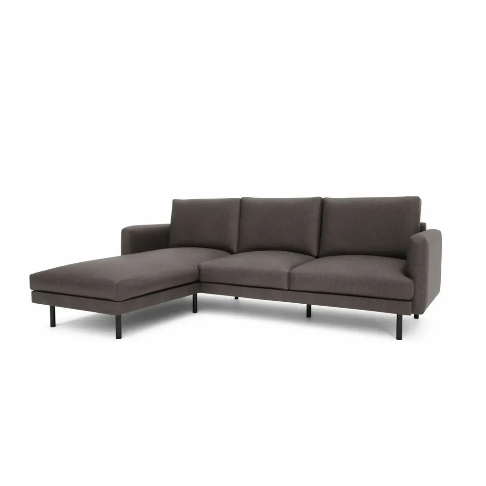 Sofas for hospitalities & contracts - 4-Seater Left Corner Sofa BRERA - Taupe - CITY SOFA