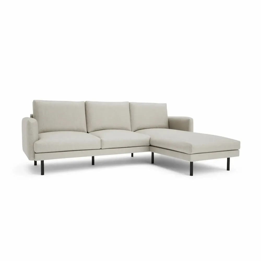 Canapés pour collectivités - Canapé d'angle à droite 4 places BRERA - Beige - CITY SOFA