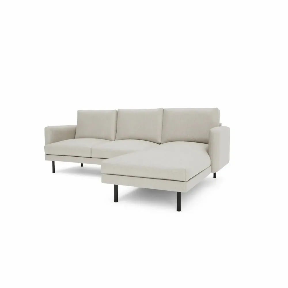 Canapés pour collectivités - Canapé d'angle à droite 4 places BRERA - Beige - CITY SOFA