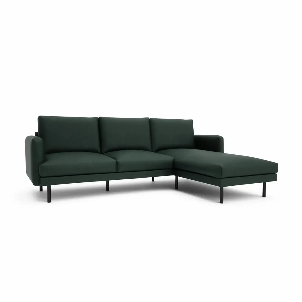 Sofas for hospitalities & contracts - 4-Seater Right Corner Sofa BRERA - Green - CITY SOFA