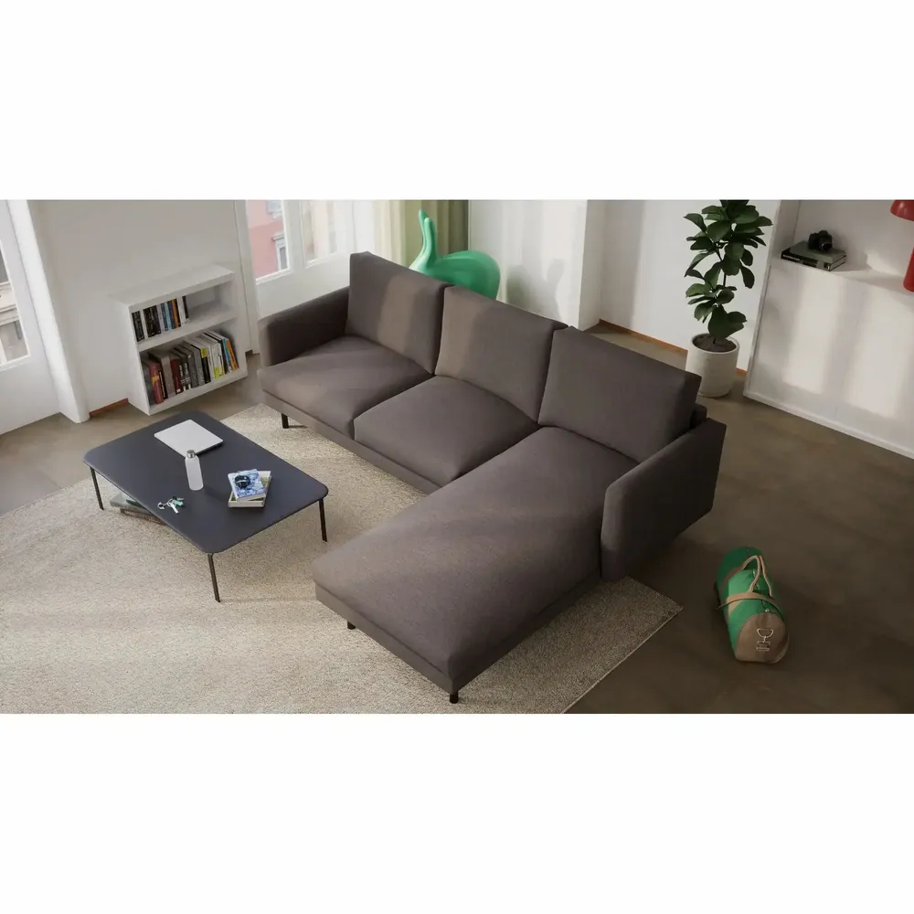 Sofas for hospitalities & contracts - 4-Seater Right Corner Sofa BRERA - Taupe - CITY SOFA