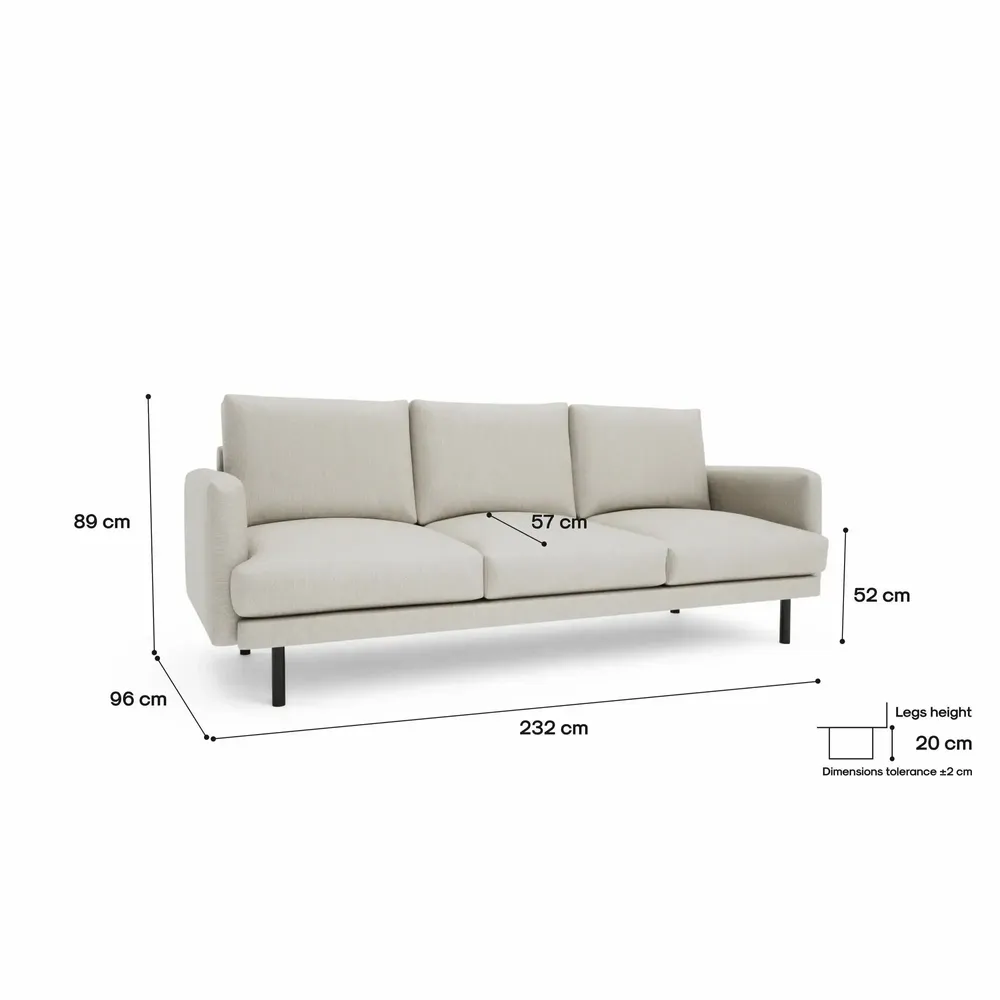 Canapés pour collectivités - Canapé 4 places BRERA - Beige - CITY SOFA