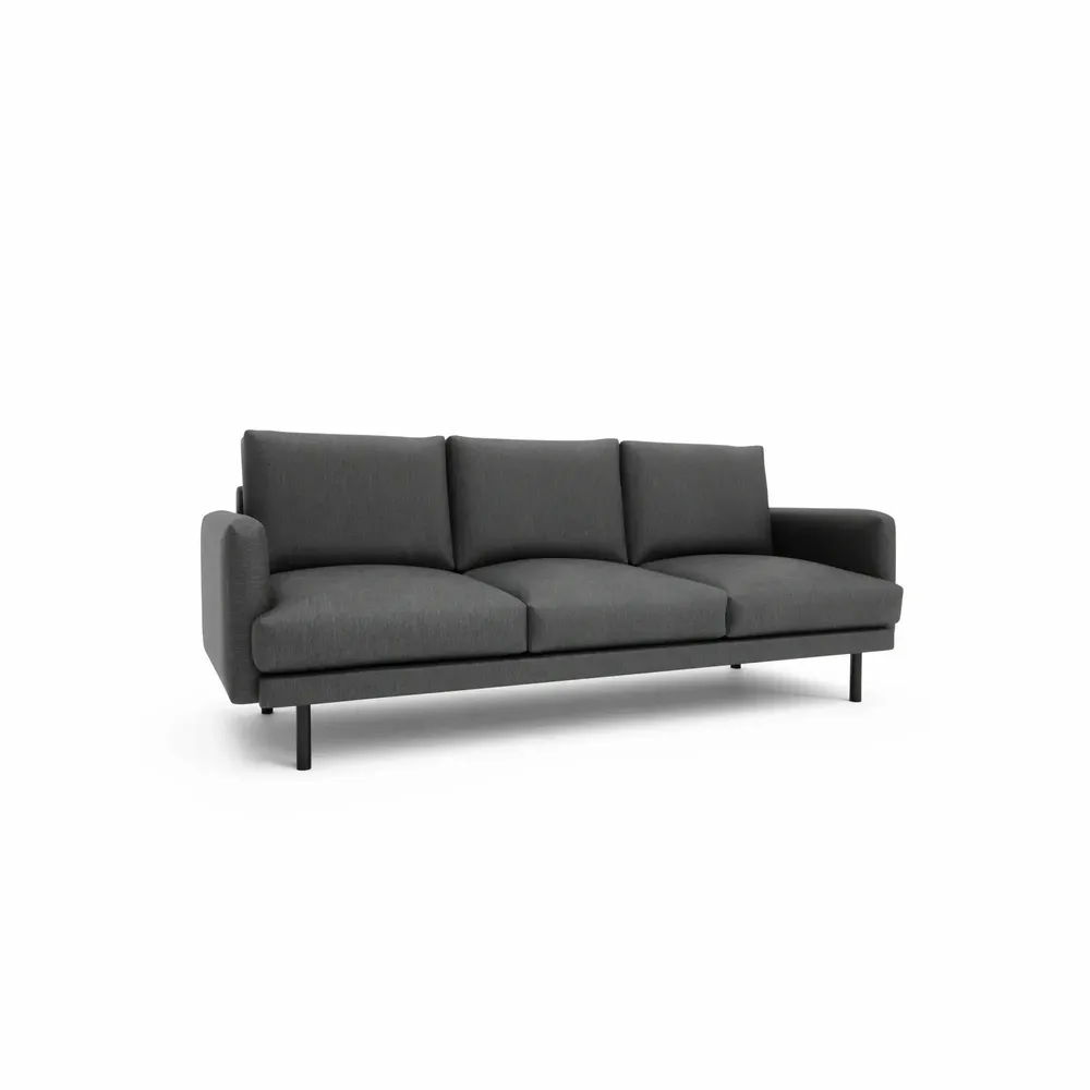 Sofas for hospitalities & contracts - 4-Seater Sofa BRERA - Dark Grey - CITY SOFA