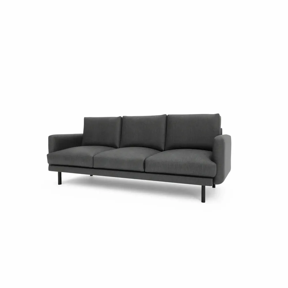 Sofas for hospitalities & contracts - 4-Seater Sofa BRERA - Dark Grey - CITY SOFA
