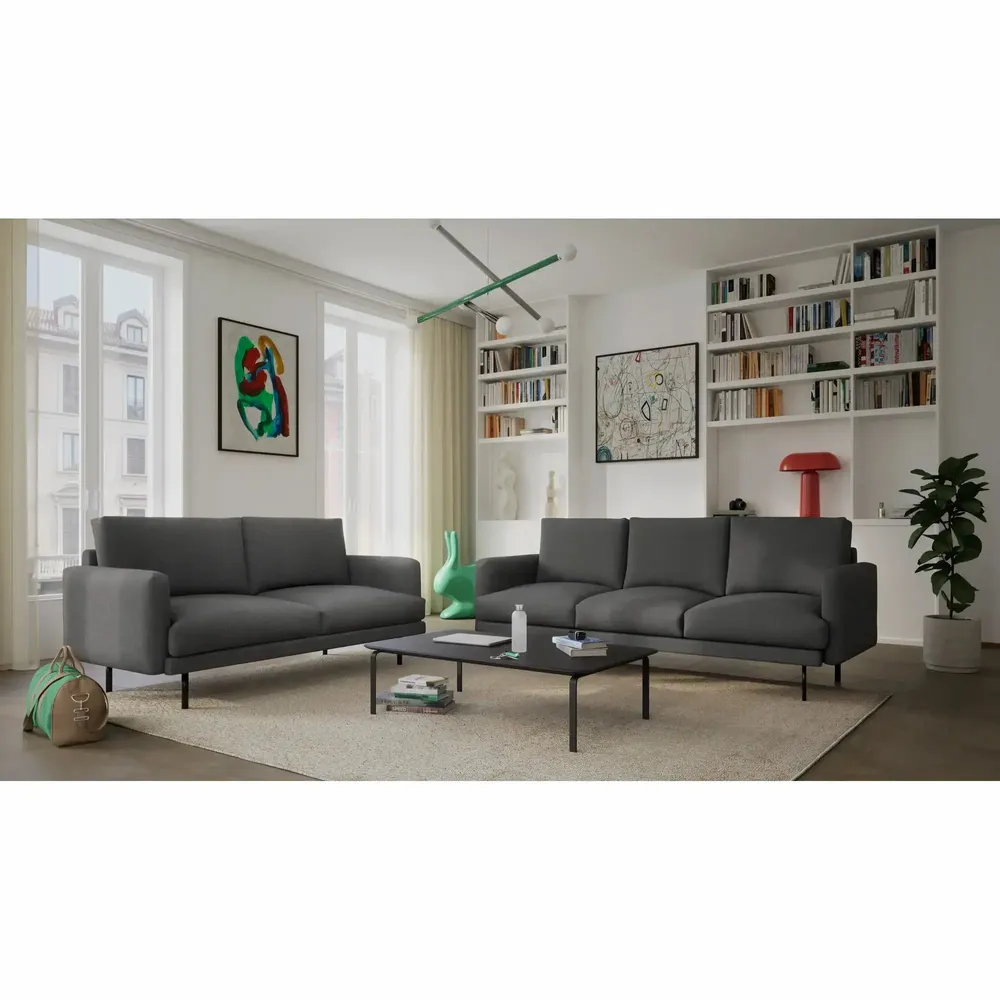 Sofas for hospitalities & contracts - 4-Seater Sofa BRERA - Dark Grey - CITY SOFA